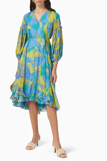 Amanda Floral-print Midi Dress