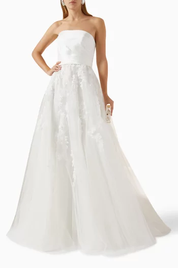 Astrid Wedding Dress in Embroidered Tulle