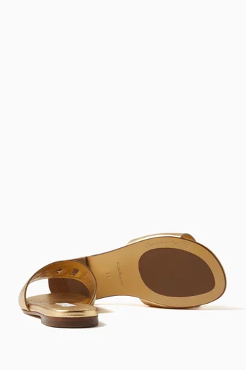 Bianca Metallic Sandals in Leather