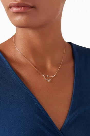 Capricorn Constellation Diamond Necklace in 18kt Gold