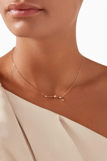 Aries Constellation Diamond Necklace in 18kt Gold