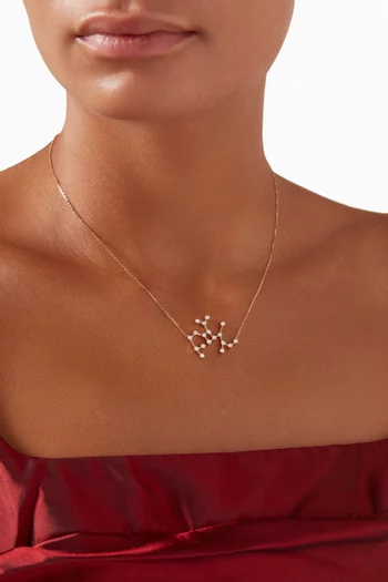 Sagittaruis Constellation Diamond Necklace in 18kt Gold