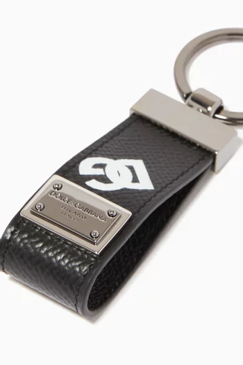 DG Print Keychain in Dauphine Leather