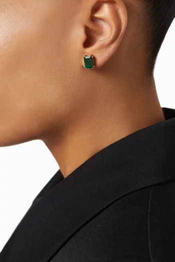 Emerald Stud Earrings in 18kt Gold