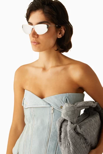 Cat-eye Foldable Sunglasses in Metal