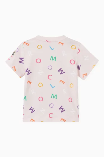 Alphabet Print T-shirt in Cotton