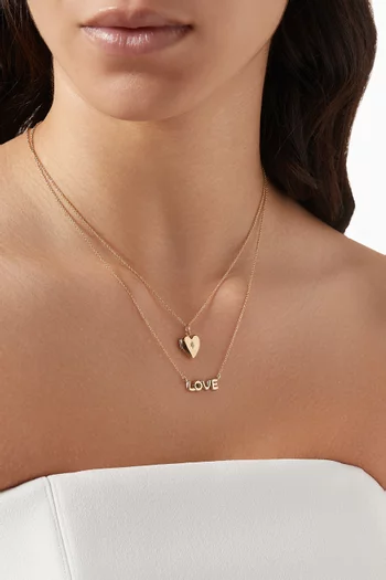 Bubble Tea Love Necklace in 10kt Yellow Gold
