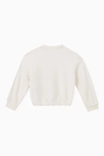 Script Sweatshirt in Cotton