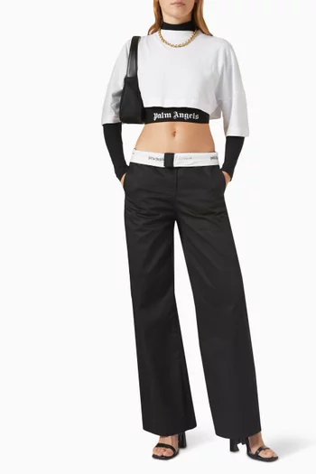 Reversible Waistband Pants in Cotton-blend