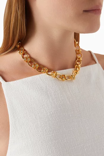 Elizabeth Chain Necklace in Gold-plated Metal