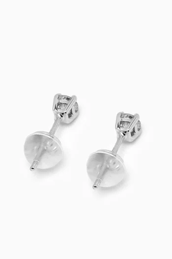 Diamond Stud Earrings in 18kt White Gold