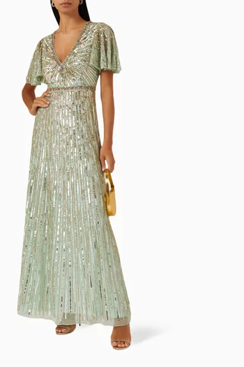 Sequinned Gown in Tulle