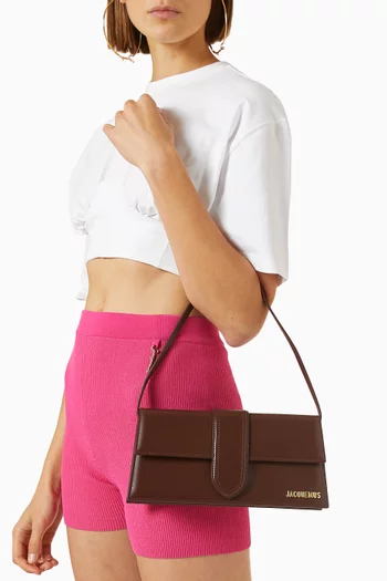 Medium Le Bambino Long Shoulder Bag in Cowskin Leather