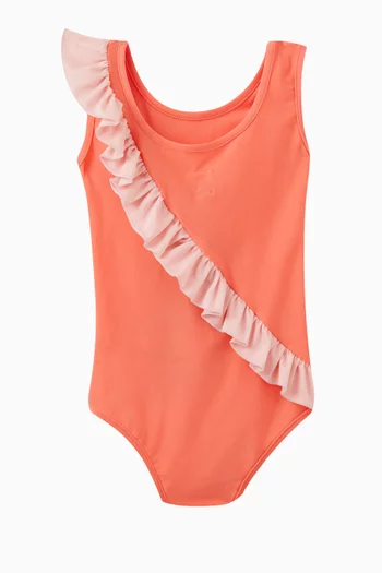 India Coral Swimsuit in Polyamide Blend
