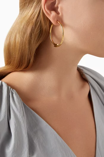 Large Chaos Hoop Earrings in Recycled Gold-plated Vermeil