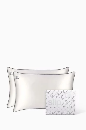 Just Married Pure Silk Queen Pillowcase Duo