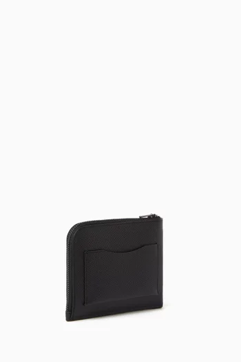 3-in-1 Zip Wallet in Pebbled Leather