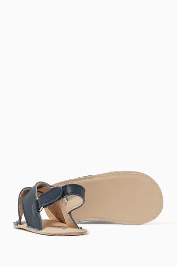 Cross Strap Sandals in Leather