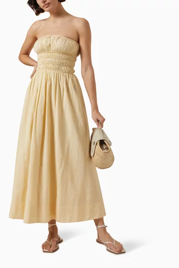 Abby Strapless Maxi Dress in Cotton-blend