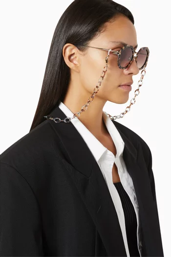 Aqua Sunglasses Chain Acetate