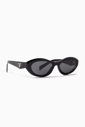Irregular Frame Sunglasses in Acetate