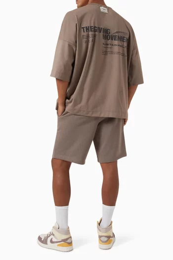 Super-oversized Exaggerated-sleeve T-shirt in Light Softskin100©