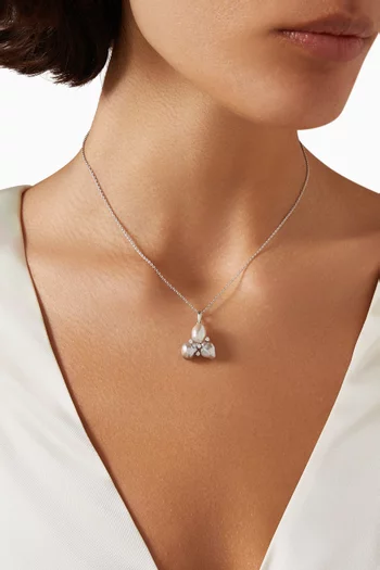 Zoja Keshi Truffle Diamond Necklace in 18kt White Gold