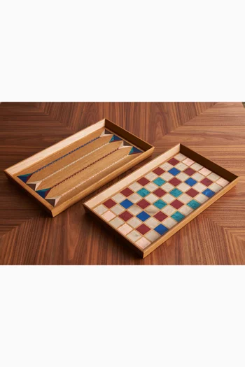 Rectangle Chess Serving Tray in Solid Walnut