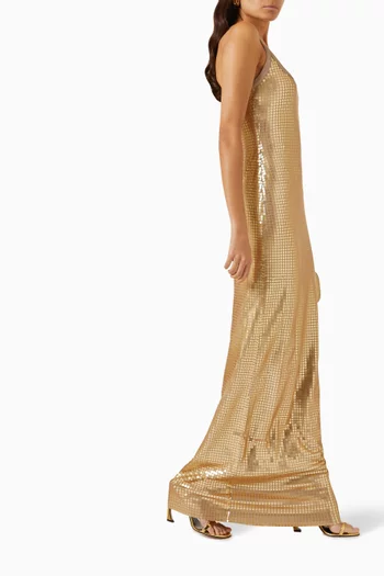 Harlow T-bar Maxi Dress in Sequin Jersey