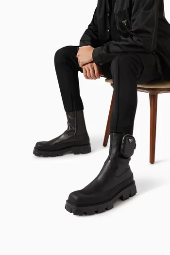 Monolith Boots in Calf Leather & Rubber