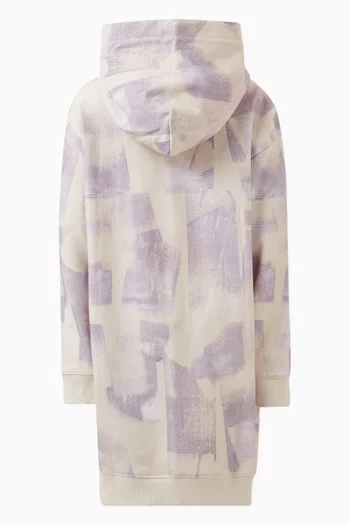 Logo-print Hooded Dress in Cotton
