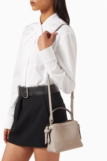 Mini Knott Crossbody Bag in Leather