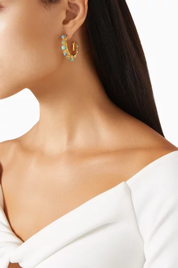 Parelie Hoop Earrings in 24kt Gold-plated Metal