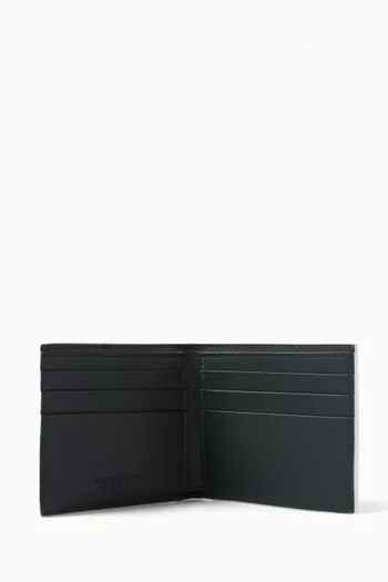 Cassette Bi-fold Wallet in Intreccio Grained Leather