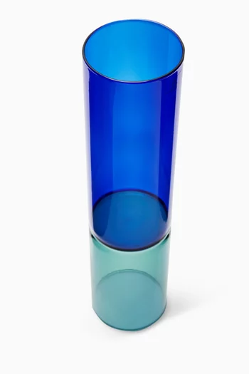 Medium Grooved 'Bamboo' Vase in Borosilicate Glass