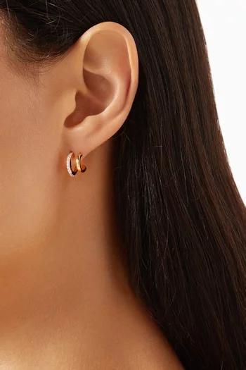 Classic Double Huggie Earrings in 18kt Recycled Gold Vermeil