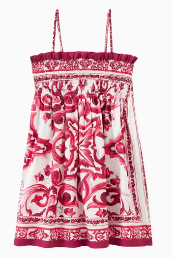 Majolica-print Dress in Cotton