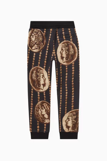 All-over Coin-print Joggers in Cotton-jersey