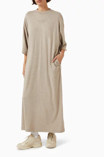 3/4 Sleeve Maxi Dress in Cotton-jersey