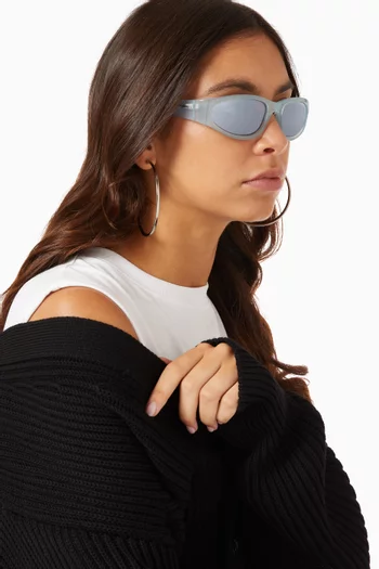 نظارة شمسية بإطار رفيع ملفوف أسيتات