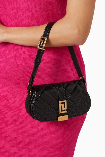 Mini Greca Goddess Shoulder Bag in Quilted Calf Leather