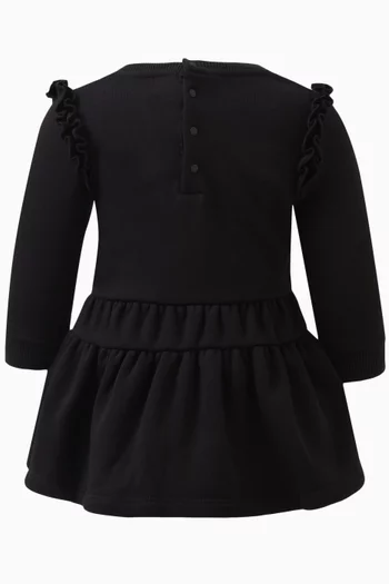 Logo Print Dress in Cotton-blend