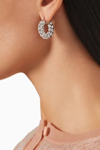 Small Jahleel Crystal Hoop Earrings