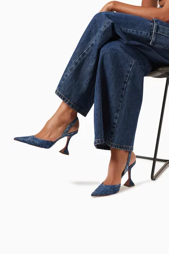 Holli 95 Slingback Pumps in Denim