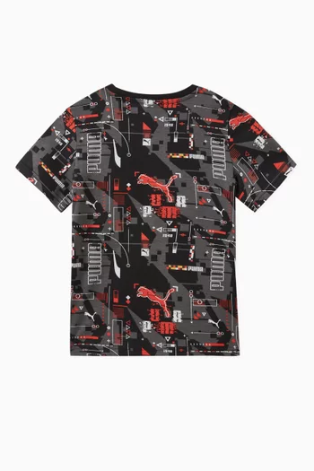 All-over Print T-shirt in Cotton