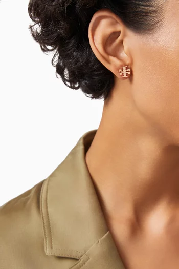 Kira Stud Earrings in Brass