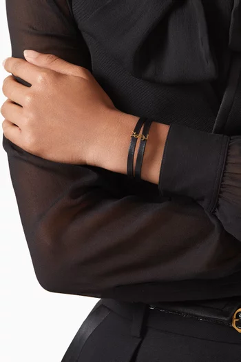 Cassandre Double-strand Bracelet in Leather