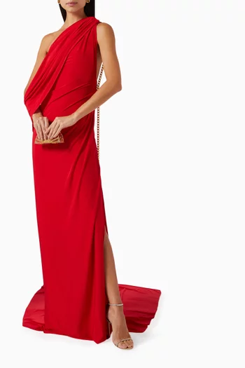 Draped Chain Gown in Jersey