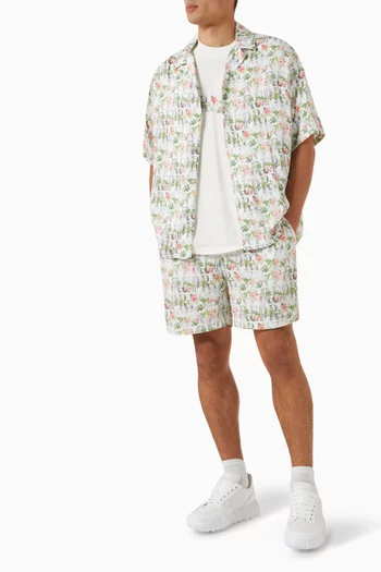 Floral Shorts in Cotton Blend