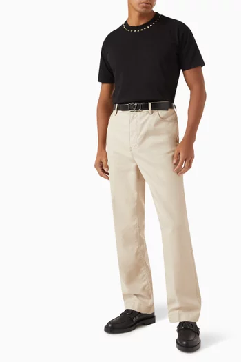 Valentino Garavani Crew Neck T-shirt in Cotton Jersey